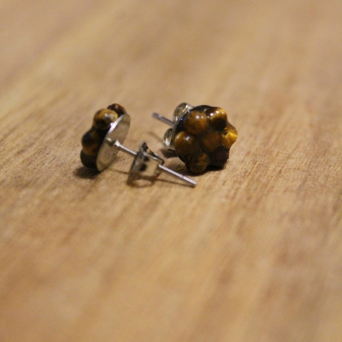 Обеци "Tiger's eye"